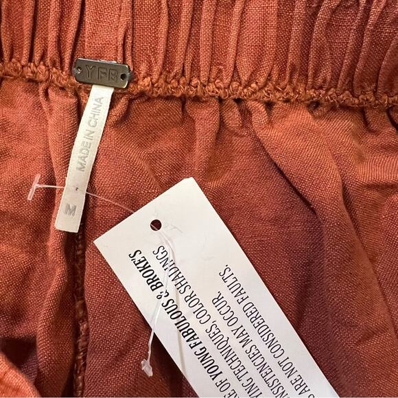Young Fabulous & Broke YFB NWT Split Leg Cove Pant Size Medium M Orange - Picture 5 of 12